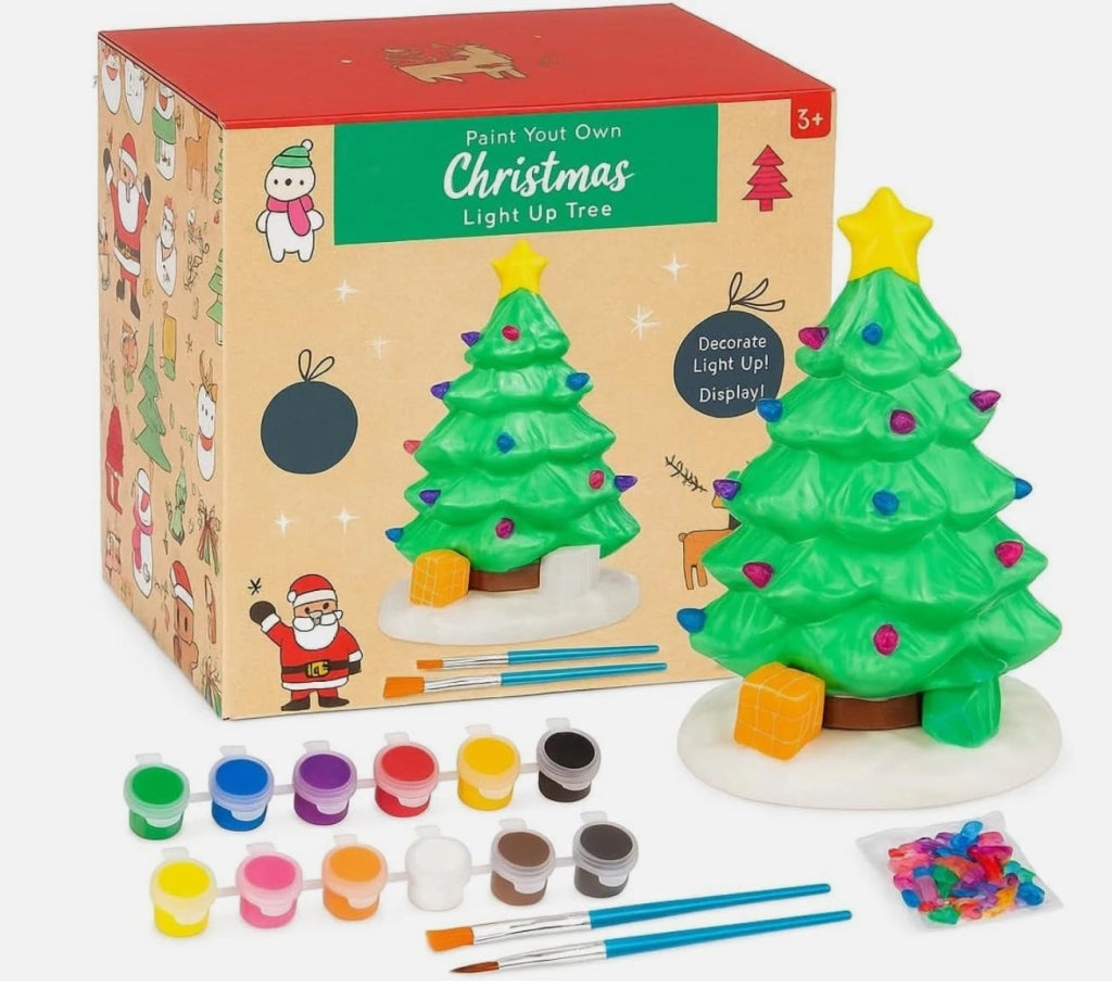 Albero di Natale in Vetroceramica illuminato, 18 cm, kit fai-da-te con 30 luci, disponibile in 12 colori