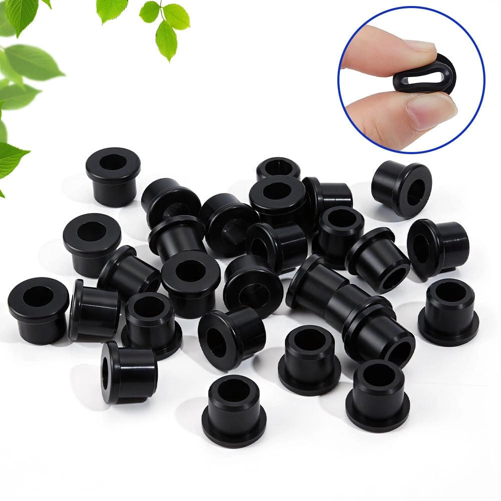 Boccole a flangia in silicone, 60 pezzi, dimensioni 16x8x12,5 mm, colore nero
