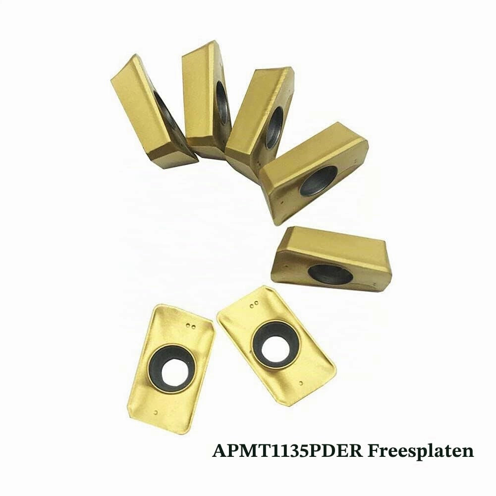 Set portautensili per tornitura indicizzabili CNC 300R C10-10-130-1T + C12-12-130-1T + C16-16-150-2T con 10 inserti in metallo duro APMT1135PDER
