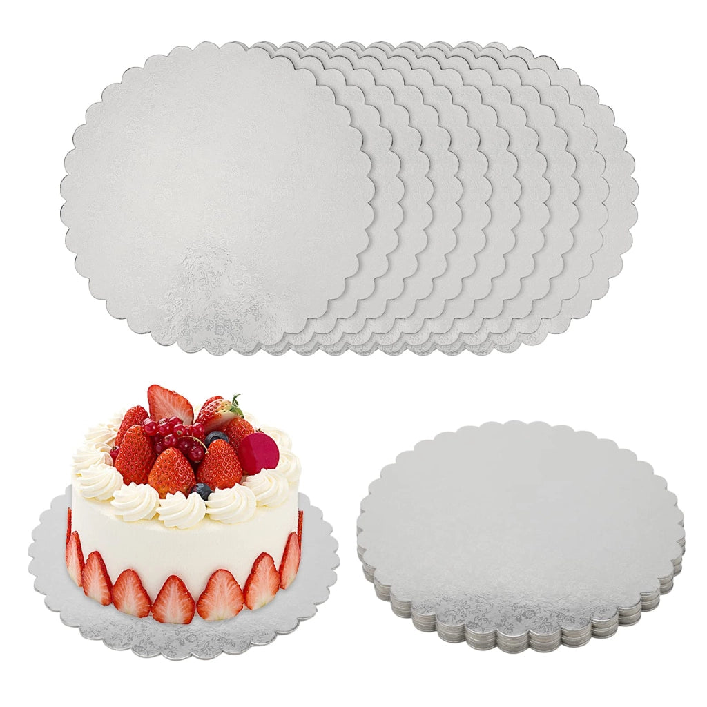 20 basi per torte rotonde, diametro 30 cm, color argento, ideali per torte e dessert