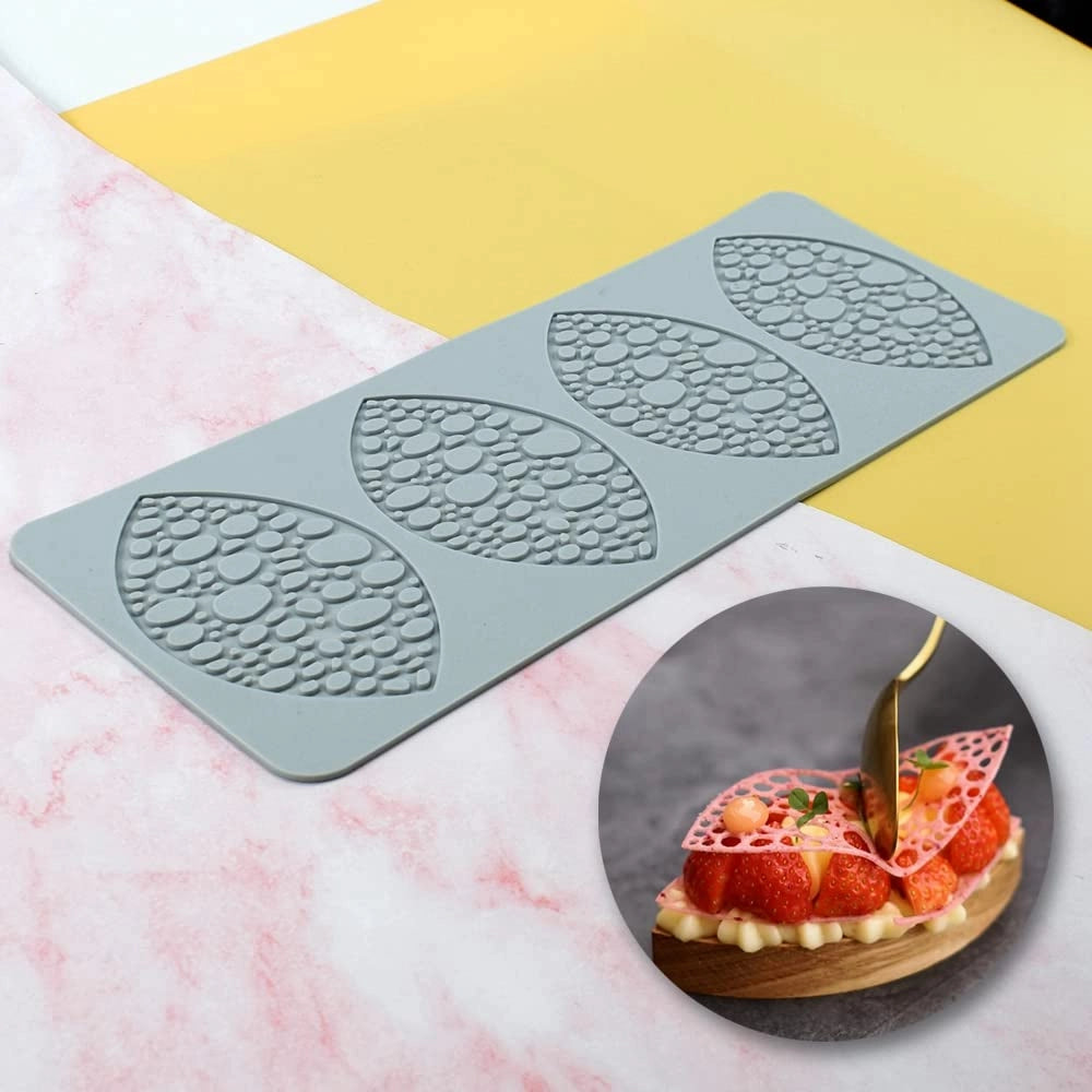 Stampi in silicone per torte, design a rilievo, motivo a api, dimensioni 15x5,8x0,12 pollici