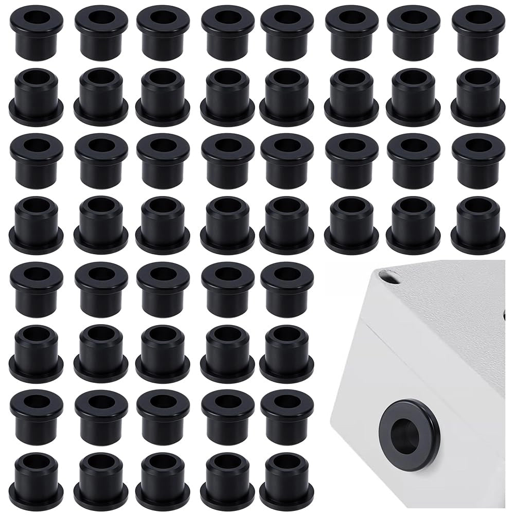 Boccole a flangia in silicone, 60 pezzi, dimensioni 16x8x12,5 mm, colore nero