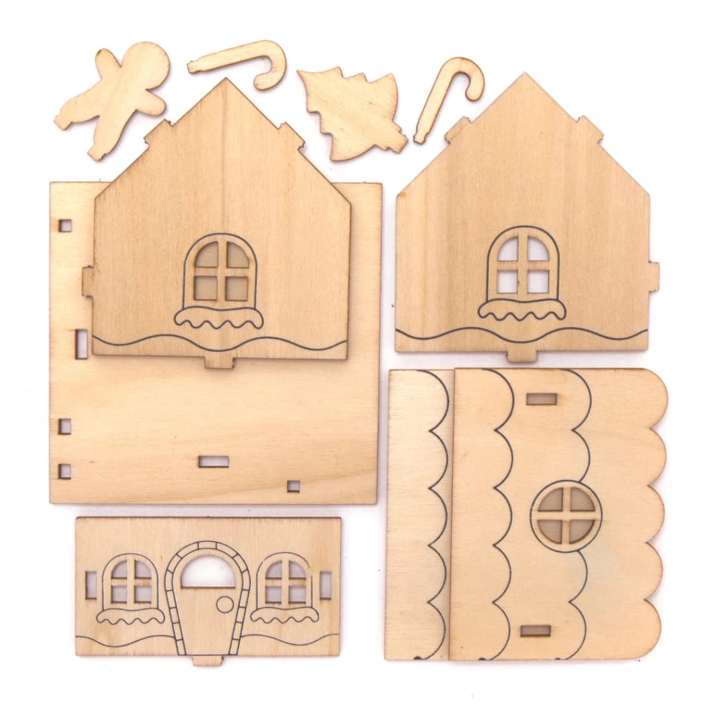 Set di 3 portacandele in legno a forma di albero di Natale, per decorazioni fai-da-te