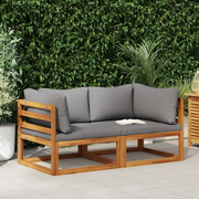 Divani Angolari Modulari 2 pz con Cuscini Grigio Scuro