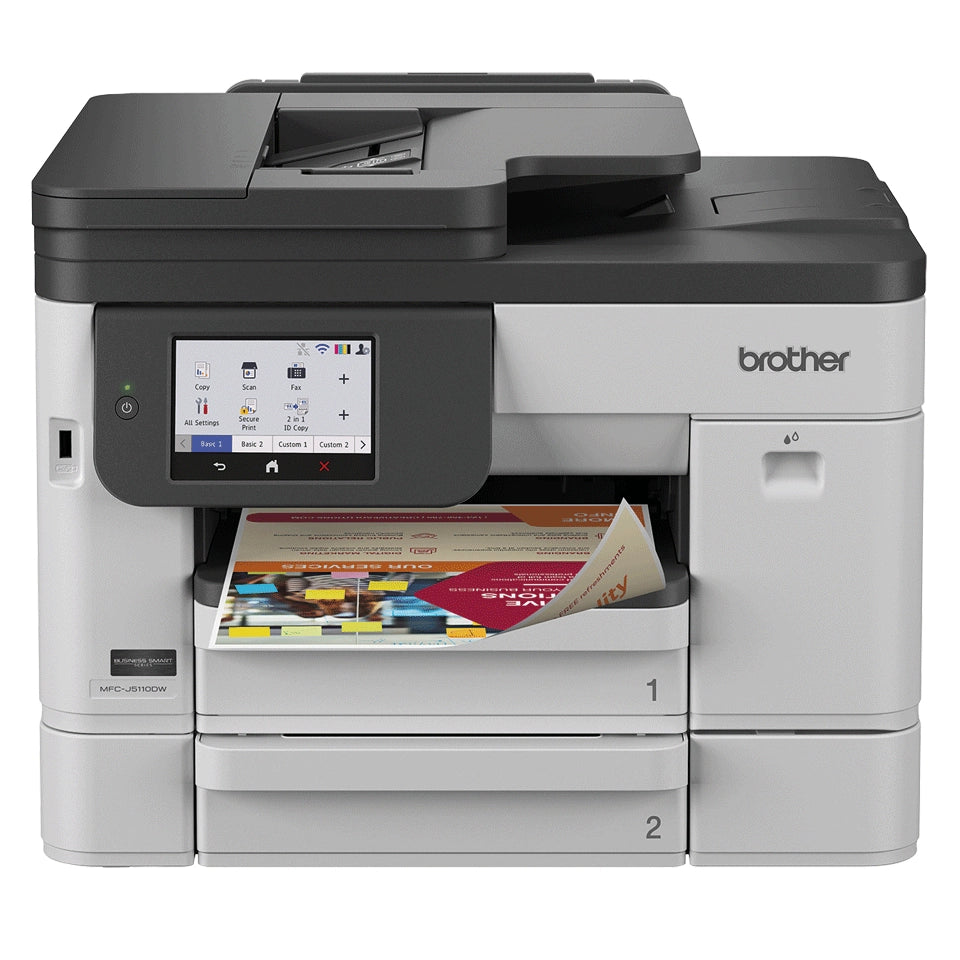 Multifunzione brother ink mfcj5110dw a4 28ppm 2x250ff fax adf duplex in stampa lan wifi inbox: 450pg colori 700pg b/n - MFCJ5110DWRE1