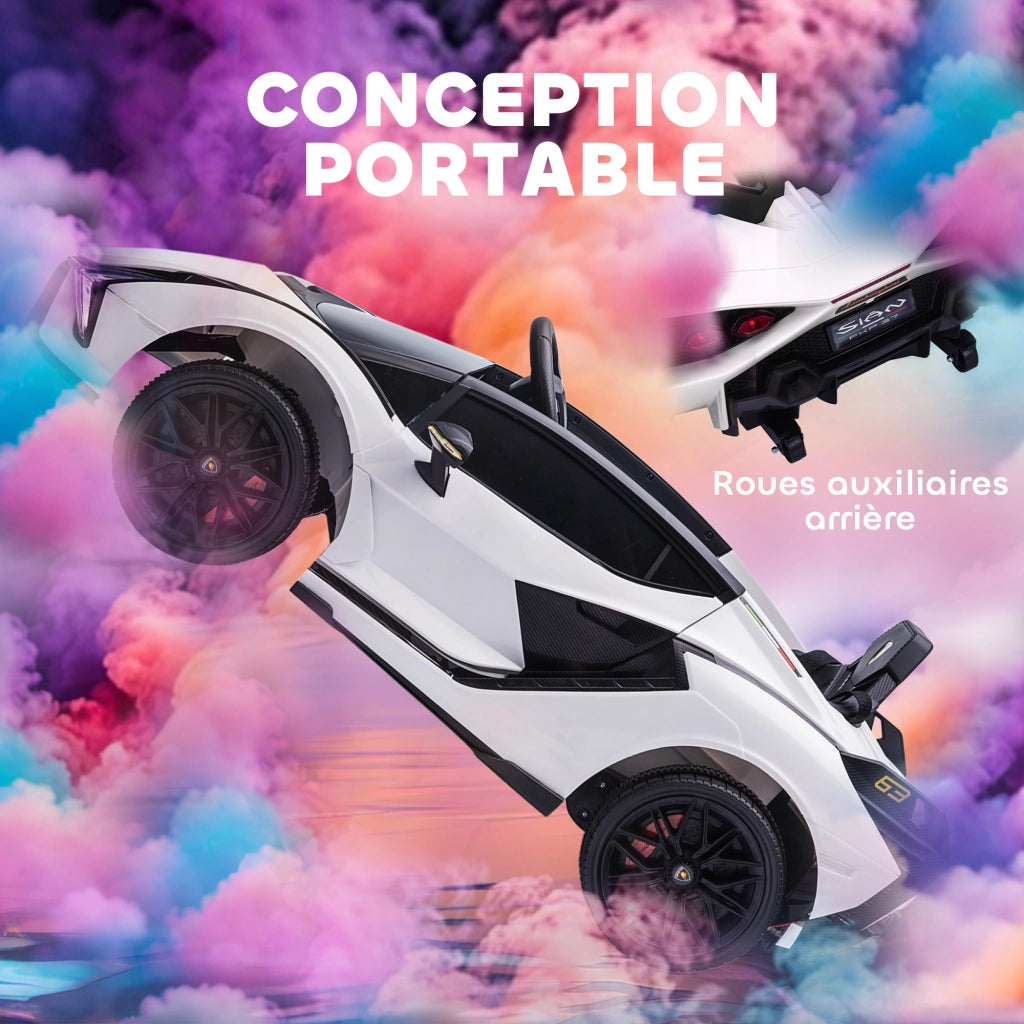 Auto elettrica per Bambini Lamborghini Sian ¨C Minimal ¨C Bianco