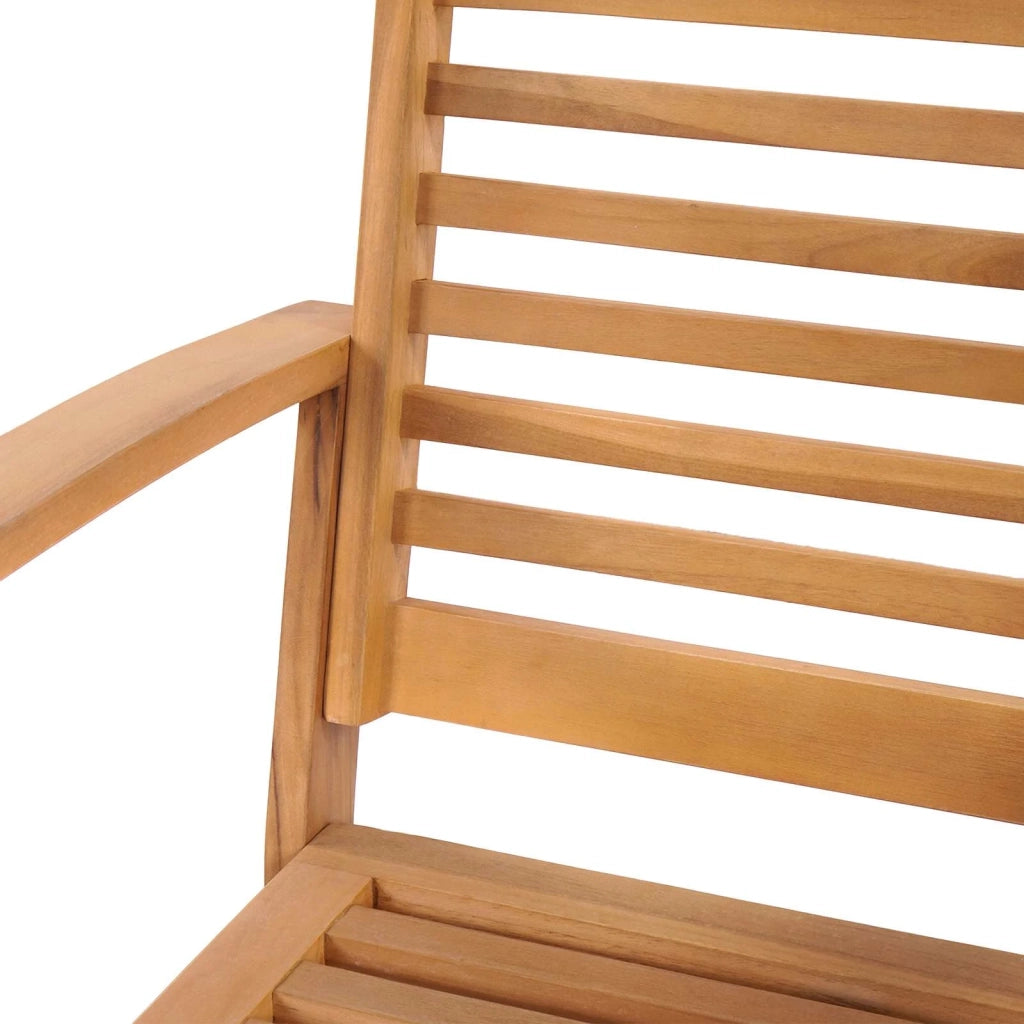 Sedia 2 Pezzo Marrone 65 x 60 x 76,5 cm Legno di teak solido 42006402