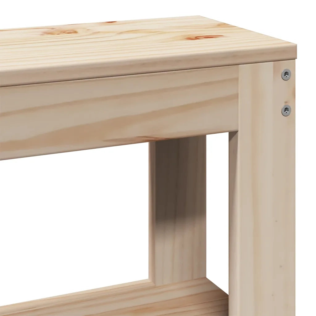 Letto singolo | Letto per adulti | Giroletto con Testiera 75x190 cm in Legno Massello di Pino