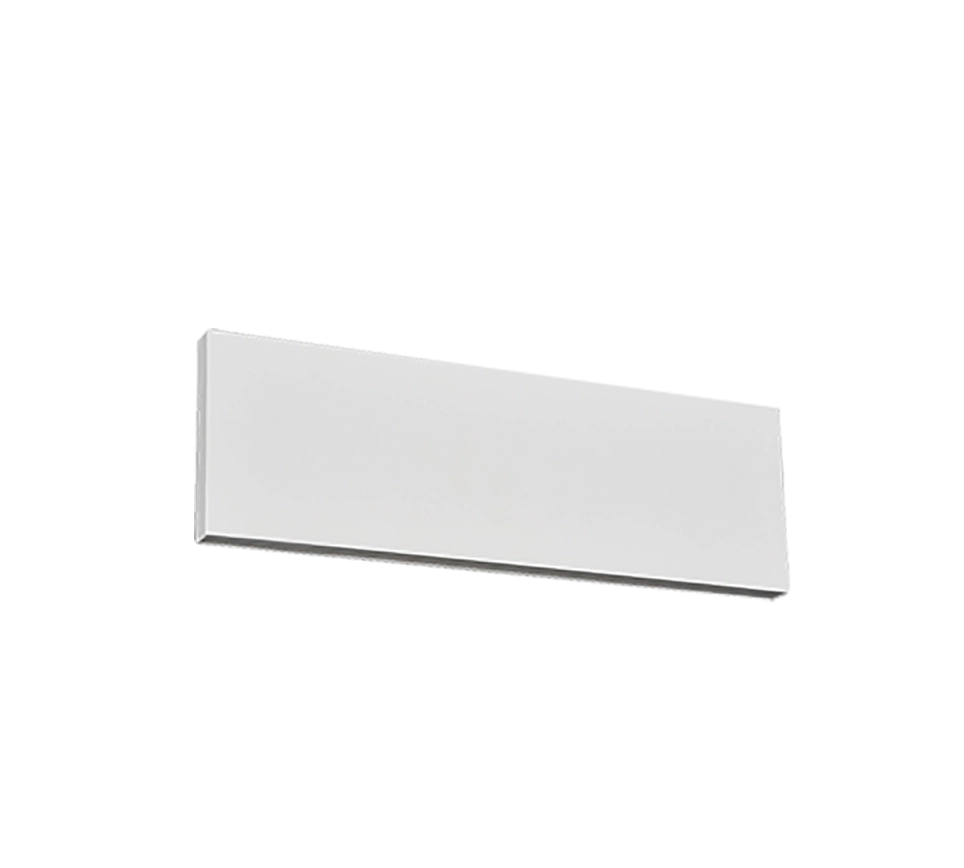 Applique LED bi-emissione, metallo, bianco, L 28 cm, Concha