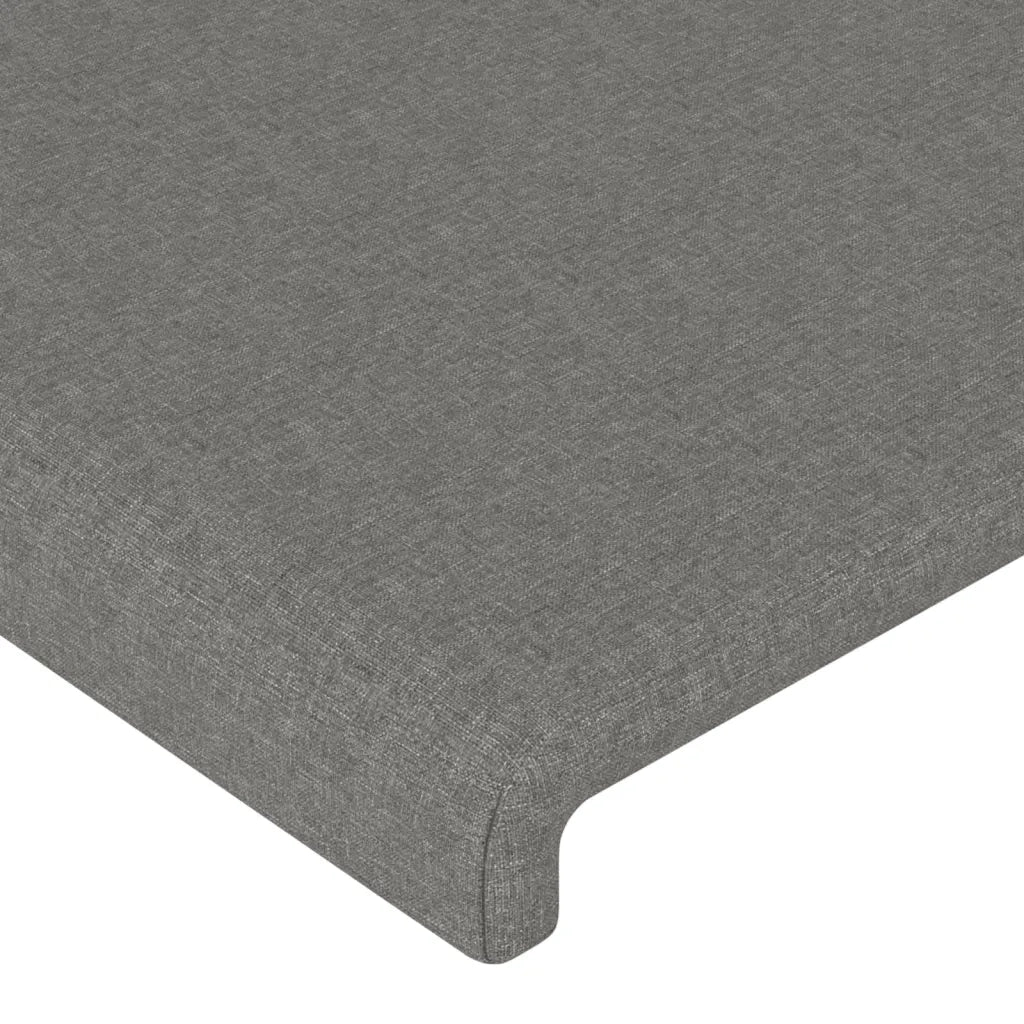 Testiera ad Orecchio-Testata con Orecchie GrigioScuro 163x16x118/128cm inTessuto 789347