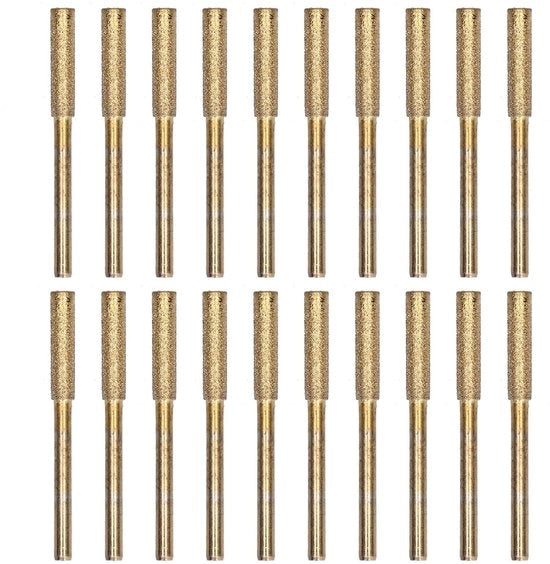 20 Stuks Diamante Zaagslijper per Catena - Attrezzo da Taglio Metallico - per Smerigliare con Efficienza - Catene 3/8 Pollici - Ideale per Attrezzature