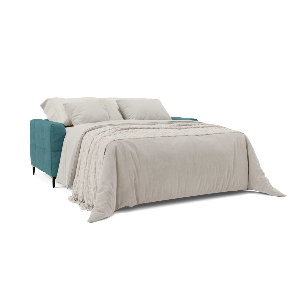 Gardenia Divano letto materasso alto 18 cm con poggiatesta reclinabili e rivestimento impermeabile T02 218 cm (mat. 160x197) azzurro