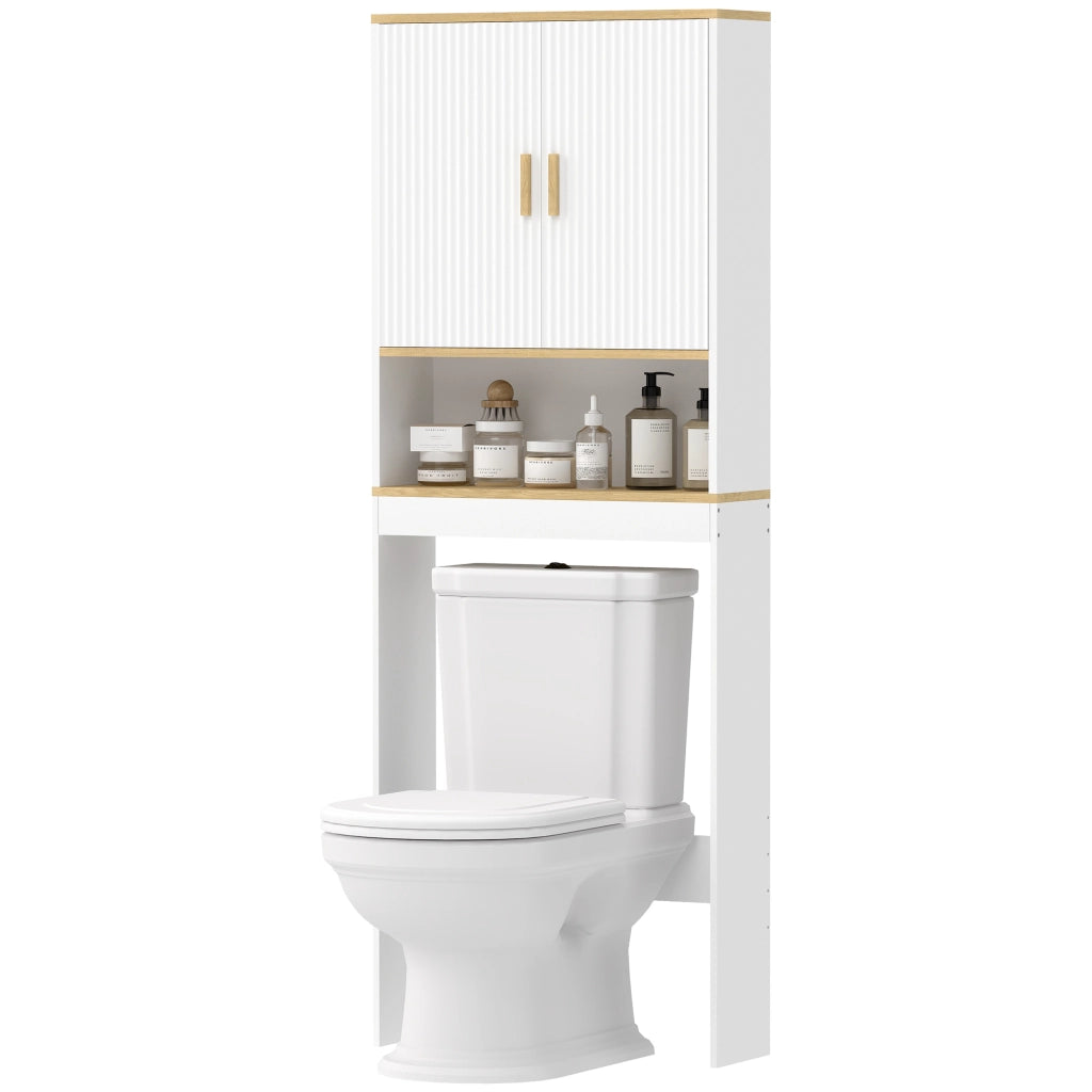 Mobile WC 3 livelli ripiani regolabili ¨C Minimal ¨C bianco 64x20x170,5cm