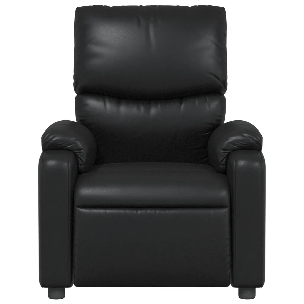 Poltrona Reclinabile Nera in Similpelle 373434