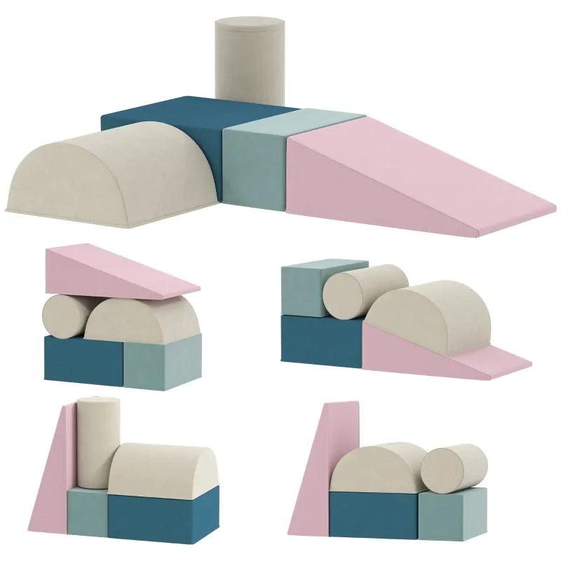 Gioco da arrampicata per bambini piccoli con rivestimento rimovibile, set da interno per gattonare e scivolare
