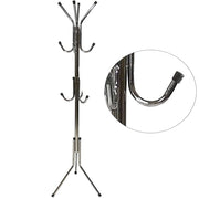 Trade Shop - Appendiabiti Da Terra 170 Cm Attaccapanni 11 Ganci Cromato Piantana Appendi Abiti -