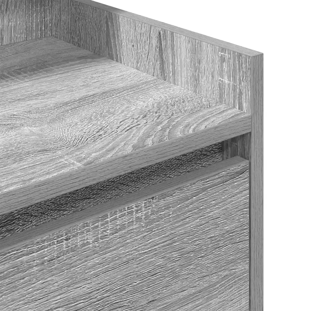 Comodini con 2 Cassetti 2 pz Grigio Sonoma 38x34x80 cm 861366