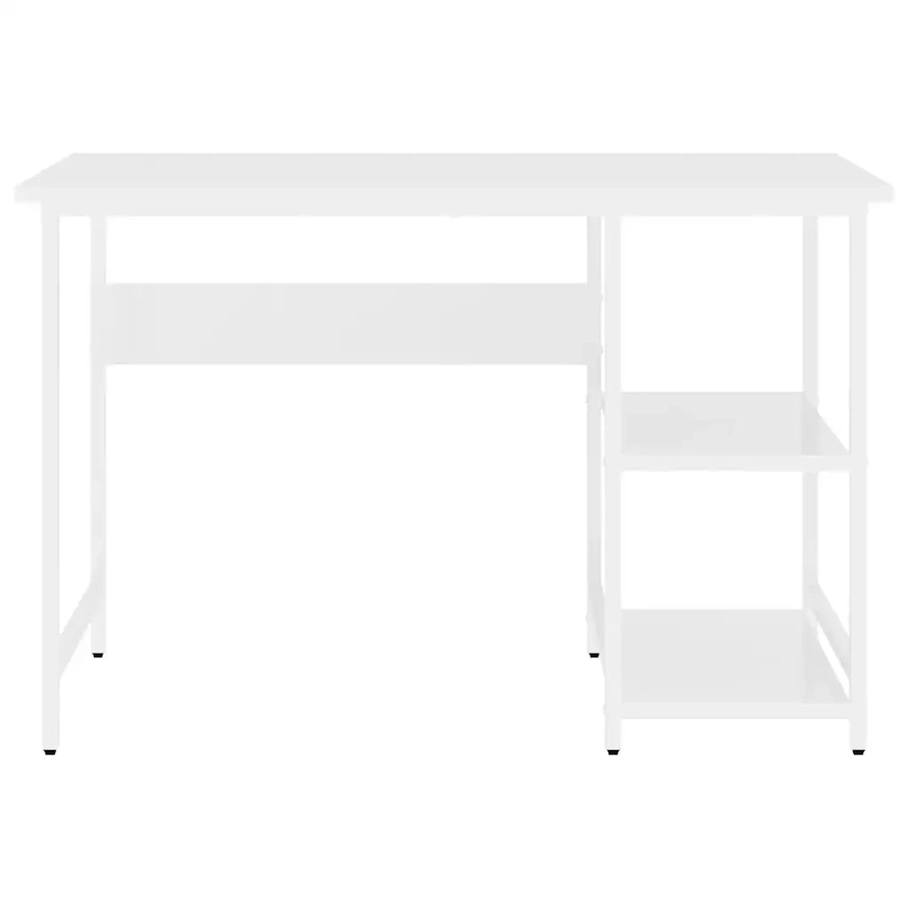 Scrivania per Computer Bianca 105x50x72 cm in MDF e Metallo 20551