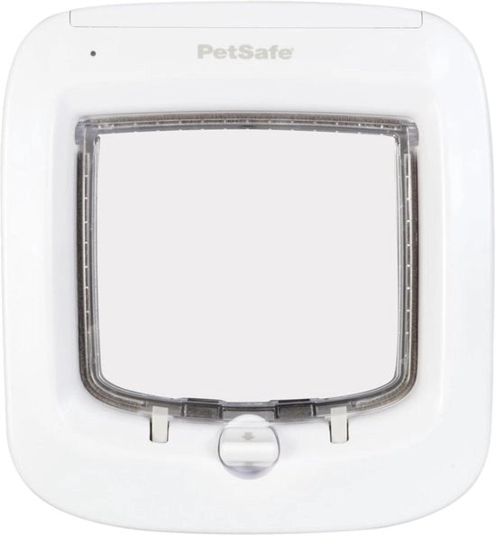 Microchip Cat Flap per Porta Esterna o Interna con Accesso RFID fino a 40 Animali Chiusura a 4 Vie Impermeabile Installazione DIY con Materiale di Fissaggio Privacy per Box per Litter o Cibo Attivo