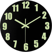 Orologio da Parete con Luce, 30 cm Orologio da Parete in Legno con Funzionamento a Batterie, Funzione Silenziosa, Senza Vetro, Orologio da Parete Rurale, Orologio da Parete Decorativo per Camera da Letto, Adatto per Cucina, Ufficio, Camera da Letto