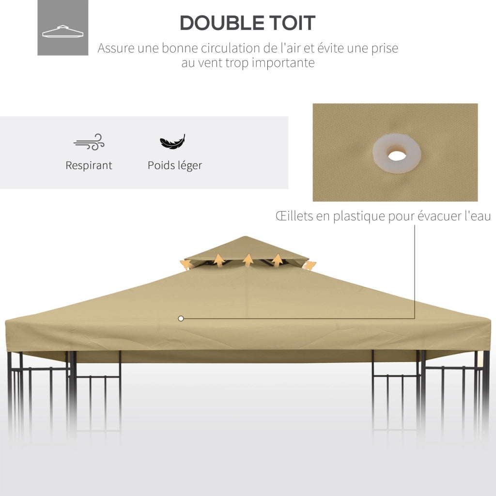 Tenda Giardino 3x3 m ¨C zephmum ¨C Beige