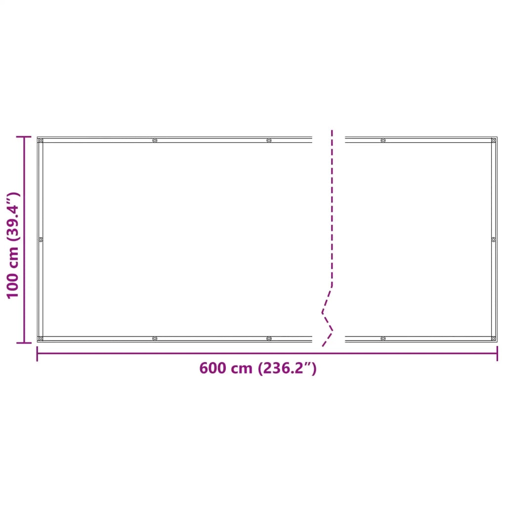 Schermo da balcone-Pannello per balcone Blu e Bianco 100 x 600 cm Tessuto Oxford