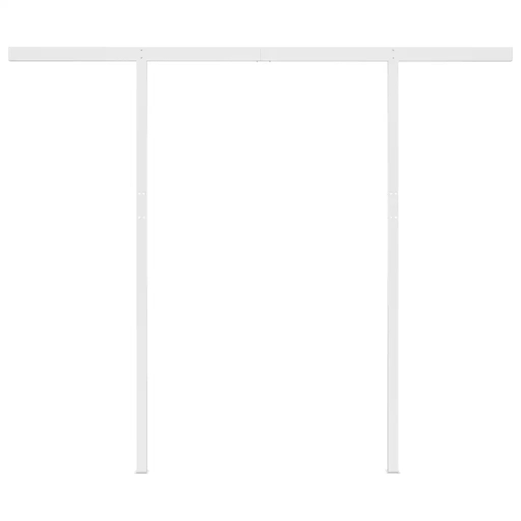 Tenda da Sole Retrattile Automatica con Pali 3x2,5m Blu Bianca 3069906