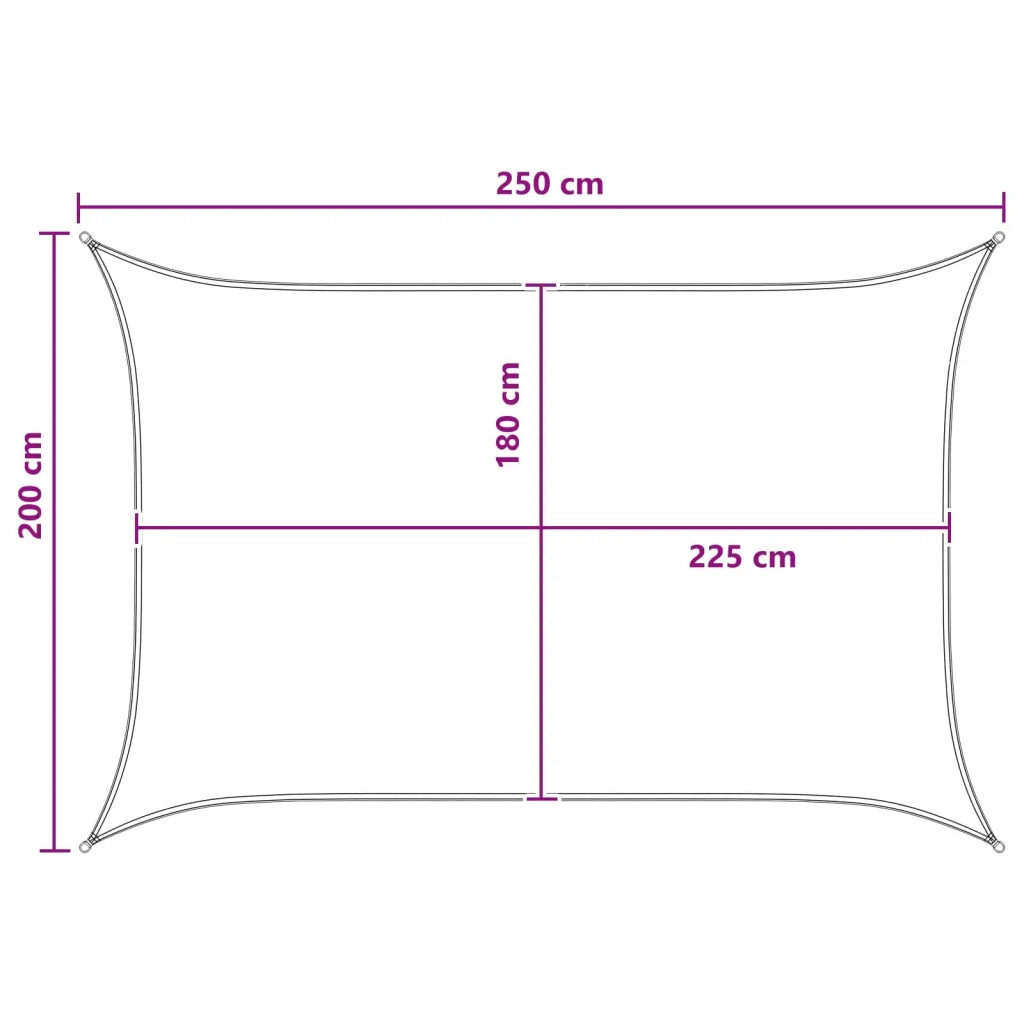 Telo Ombra Grigio chiaro e bianco 2 x 2,5 m HDPE 42032934