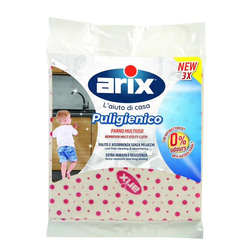 Panno multiuso puligienico antibatterico Arix 3 pezzi