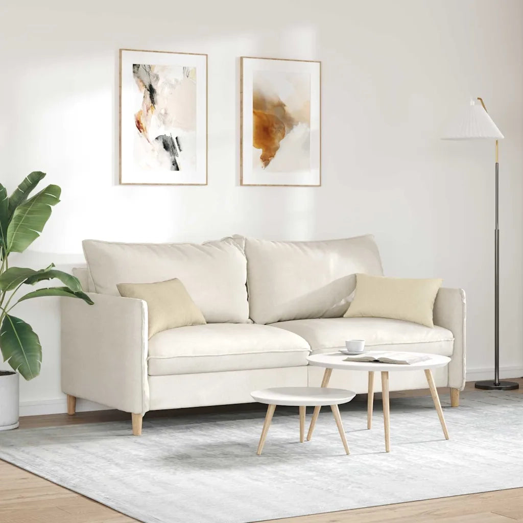 Cuscini da Divano 2 pcs Crema 50 x 30 cm Tessuto 42013617