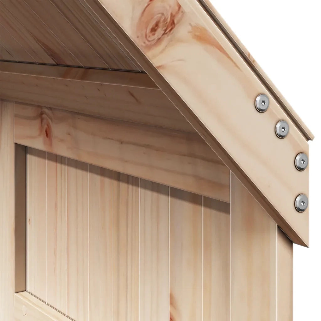 Letto singolo | Letto per adulti | Letto a Soppalco con Tetto 90x190 cm Legno Massello di Pino