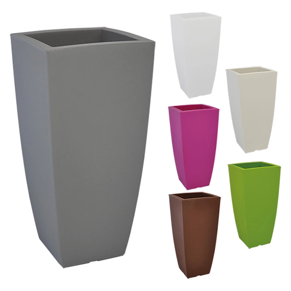 1pz vaso quadro 'stilo' cm 33 x 33 x h 70 - 15 lt. antracite cod:ferx.6126837nlm