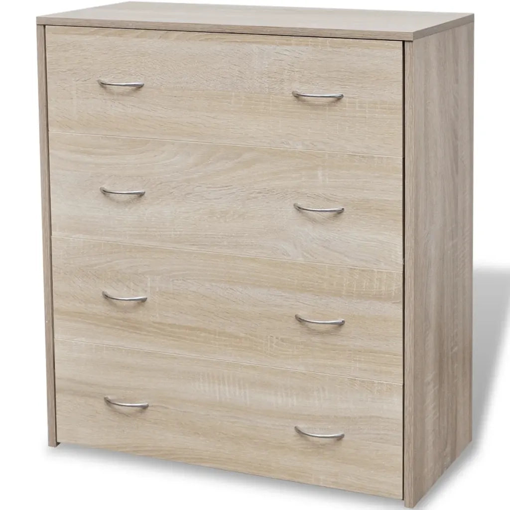 Credenza con 4 Cassetti 60x30,5x71 cm Colore Rovere 242544