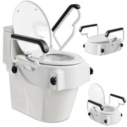 Rialzo per Sedile WC Braccioli Maniglie Assistite Copriwater Disabili e Anziani