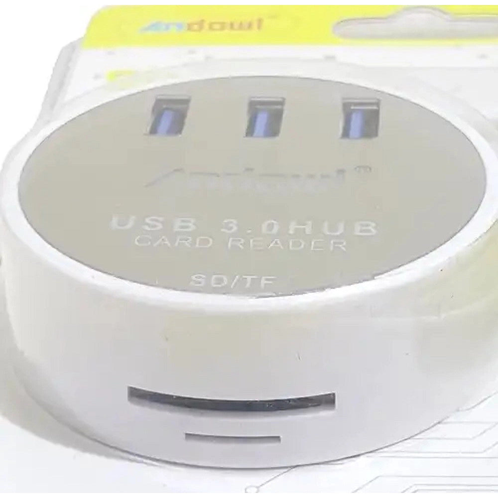 Trade Shop - Hub Usb 3.0 3 Porte Lettore Schede Connessione Usb Per Pc Windows Mac Os Q-jc87 -