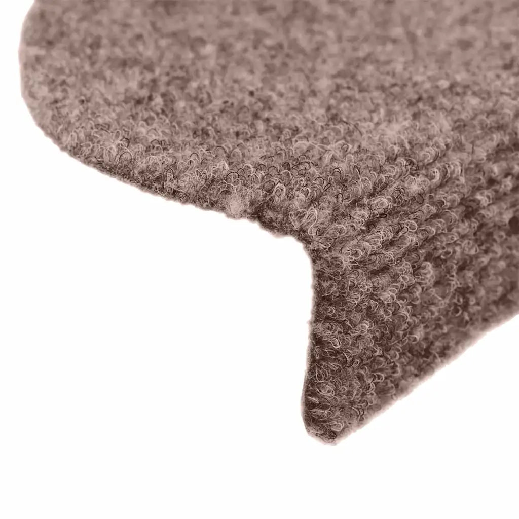 Tappetini per scale autoadesivi 20 pz 56x17x3 cm Marrone Chiaro Semicircolari 3365667