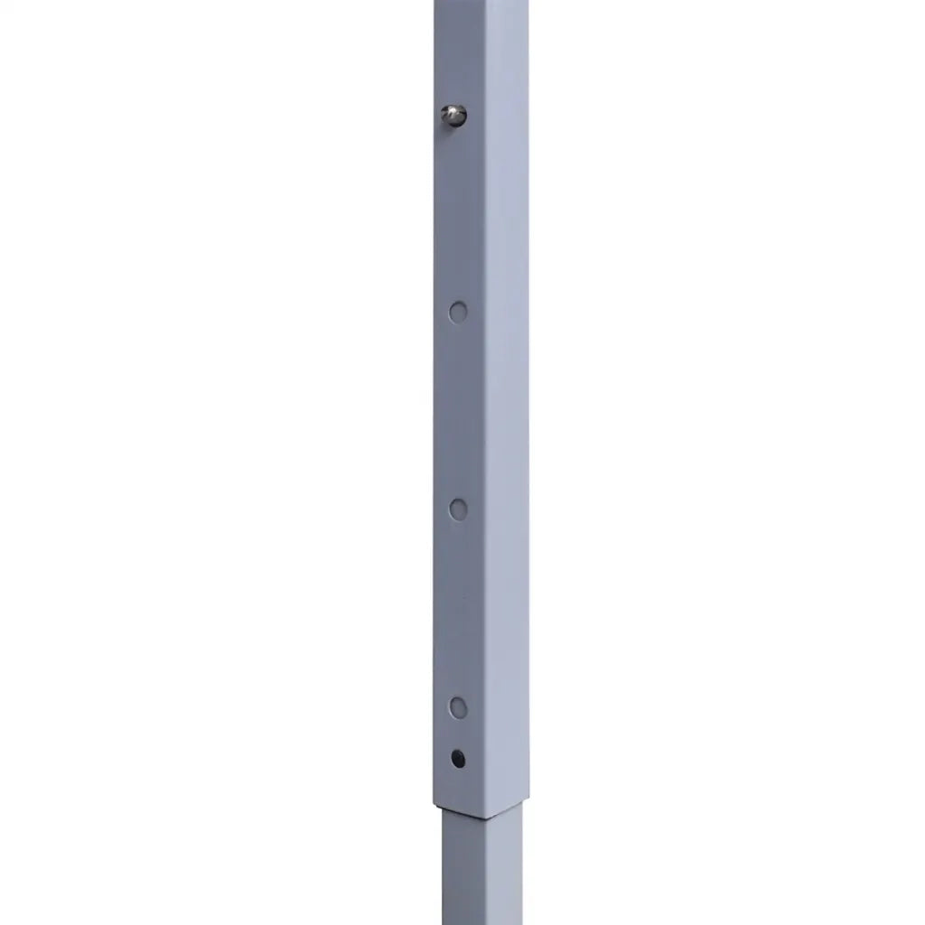 Gazebo Professionale Pieghevole 2 Pareti 3x3 m Acciaio Bianco 48862