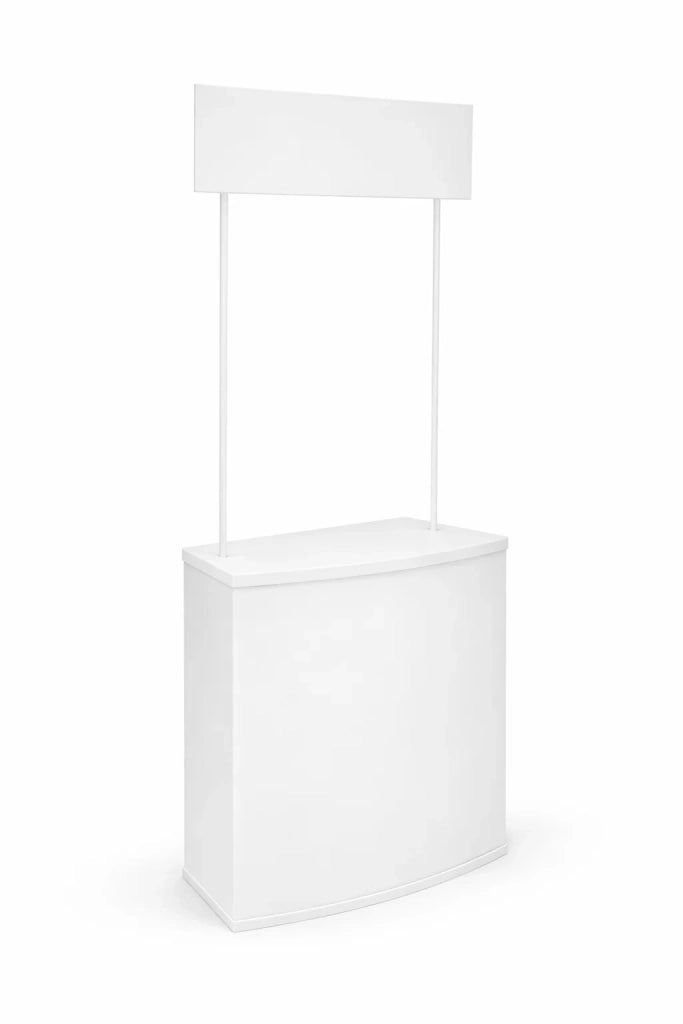 Desk Promozionale in PVC con Insegna e borsa trasporto - Personalizzato EasyTop(Adesivo 30 cm, Crowner)