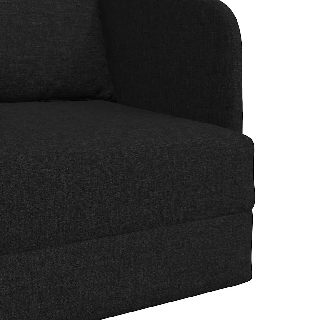 Divano letto | Sof¨¤ letto | Letto singolo Nero 65 x 80 x 83 cm Tessuto