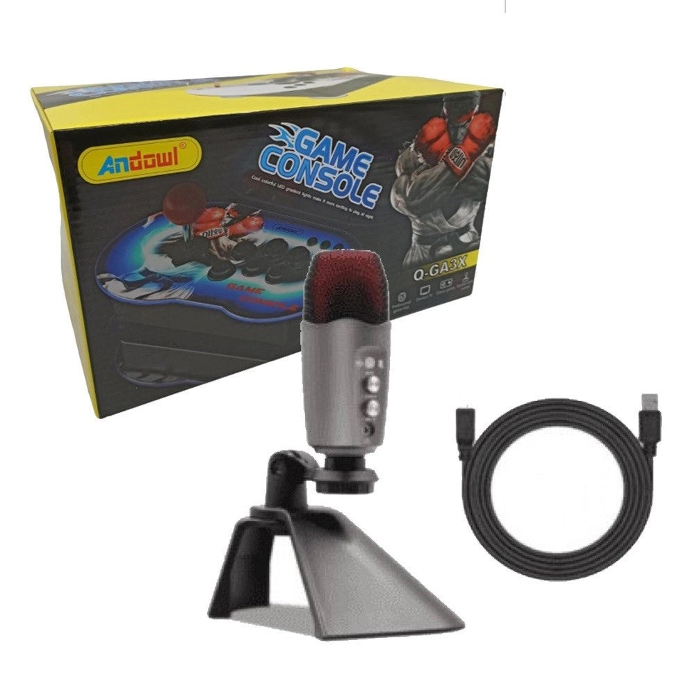 Trade Shop - Microfono Professionale A Condensatore Da Tavolo Usb Per Studio Podcast Q-mic995 -
