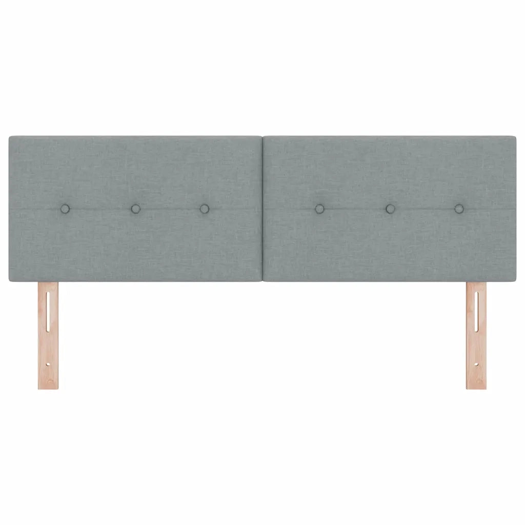Testiera | Testata LED con strisce LED Grigio chiaro 144 cm Tessuto