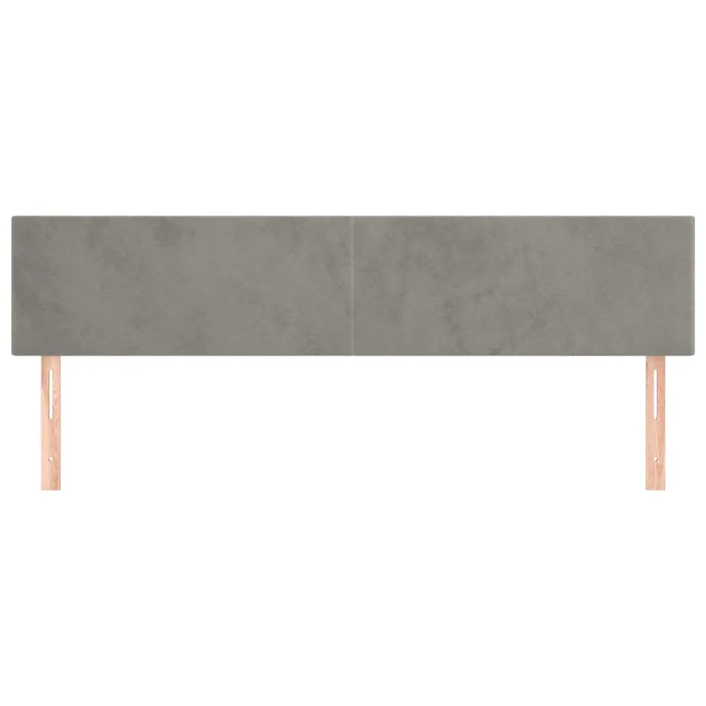 Testiera | Testata Grigio Chiaro 200x5x78/88 cm in Velluto