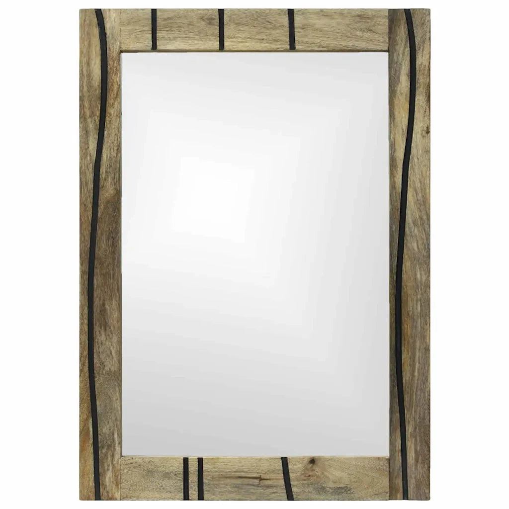 Specchio da Bagno | Specchio decorativo Rettangolare Naturale 50 x 2,5 x 70 cm