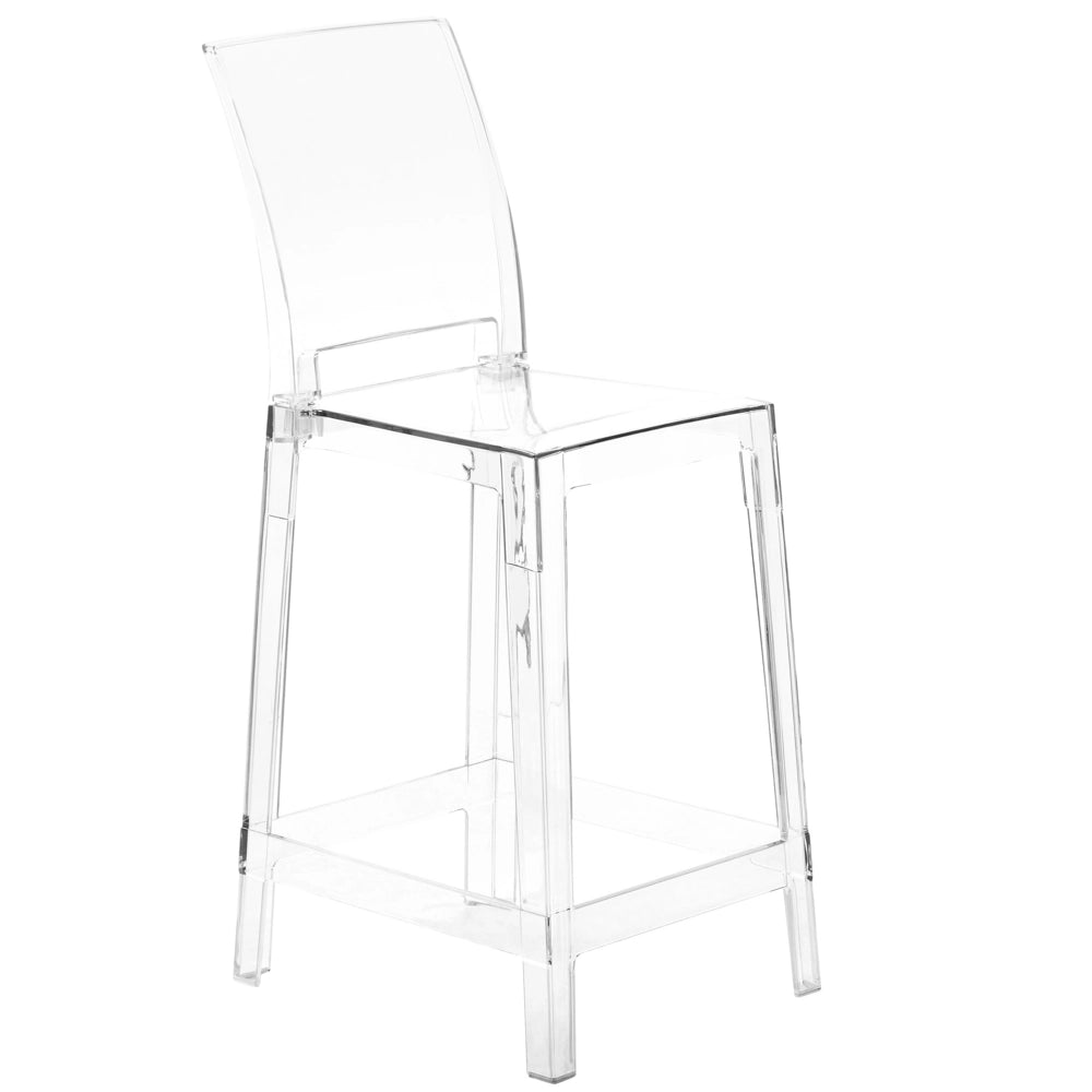 Set di 2 sgabelli da bar plastica trasparente sedie da bar sedia alta cucina moderno