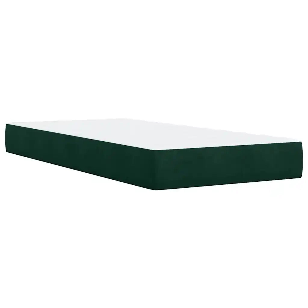 Giroletto a Molle con Materasso Verde Scuro 100x200 cm Velluto 3290849