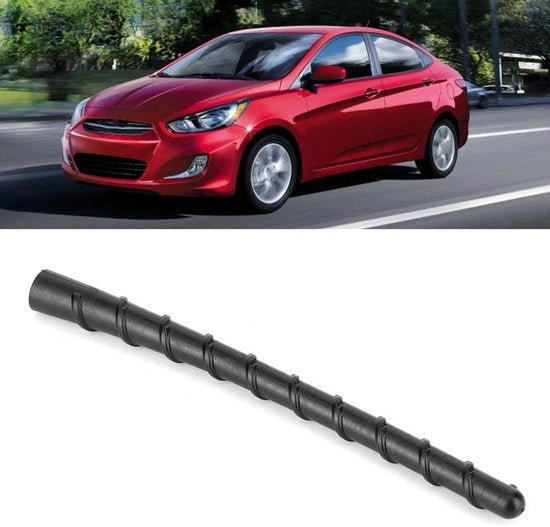 Antenna Universale per Auto 18 cm - Disegno Solido - Qualità del Segnale Migliorata - Adatto per AM/FM - Installazione Facile - Per la maggior parte delle Auto - Antenna Radio