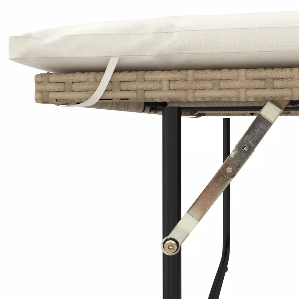 Divano da Giardino con Cuscini a 2 Posti Beige in Polyrattan 365135