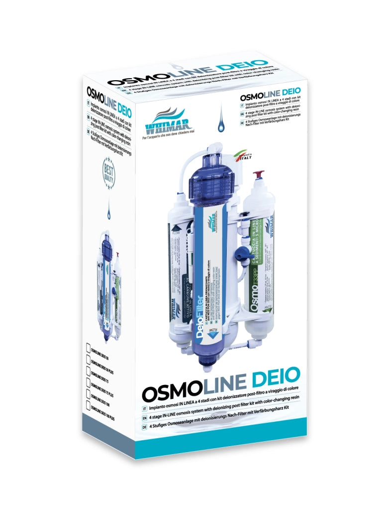 Whimar OsmoLine Deio 100GPD 380 L/g - Impianto con membrana Vontron, lavaggio membrana e post-filtro deionizzante