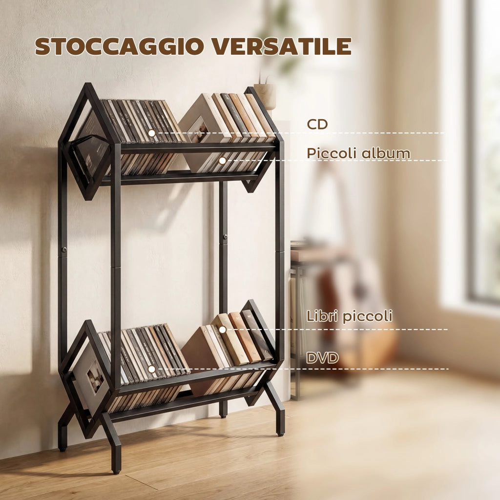 Mobile per CD e Vinili ¨C Zephmum ¨C Nero, Metallo