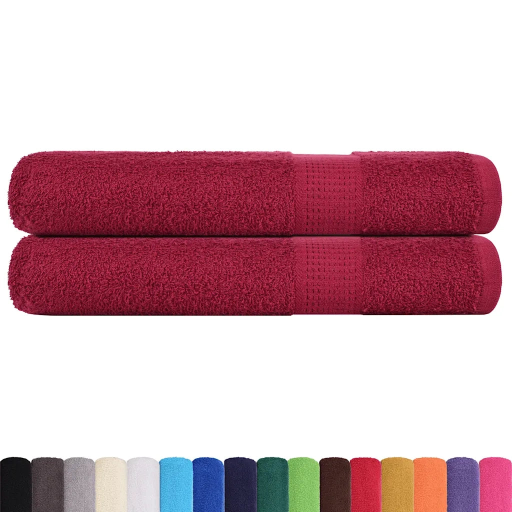 Asciugamani per sauna FROGN 2 pz Bordeaux 80x200 cm 360 g/m² 136743